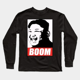 Kim Jong Un Shirt Meme Boom Long Sleeve T-Shirt